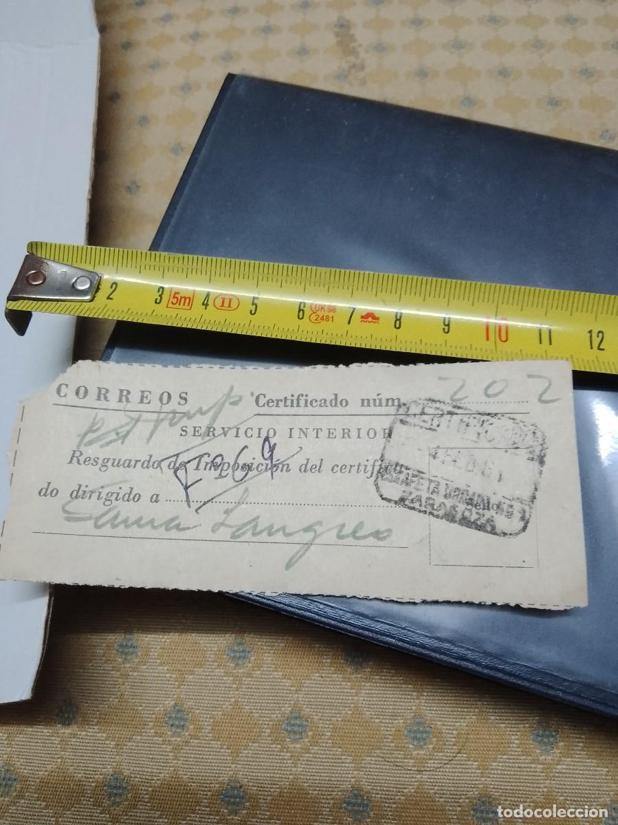 Sammelleidenschaft Andere Papierartikel: Correos resguardo certificado a&ntilde;os 60