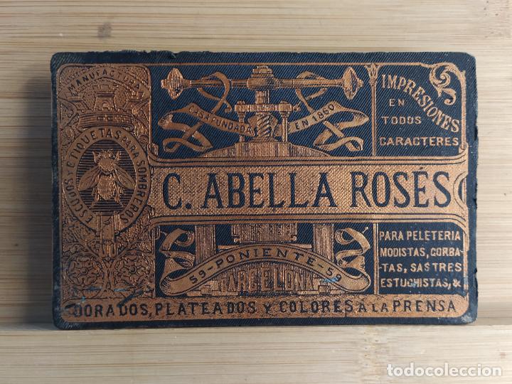Collectionnisme Papier divers: BARCELONA-C. ABELLA ROSES-MANUFACTURA ESCUDOS Y ETIQUETAS PARA SOMBREROS-VER FOTOS-(105.590)
