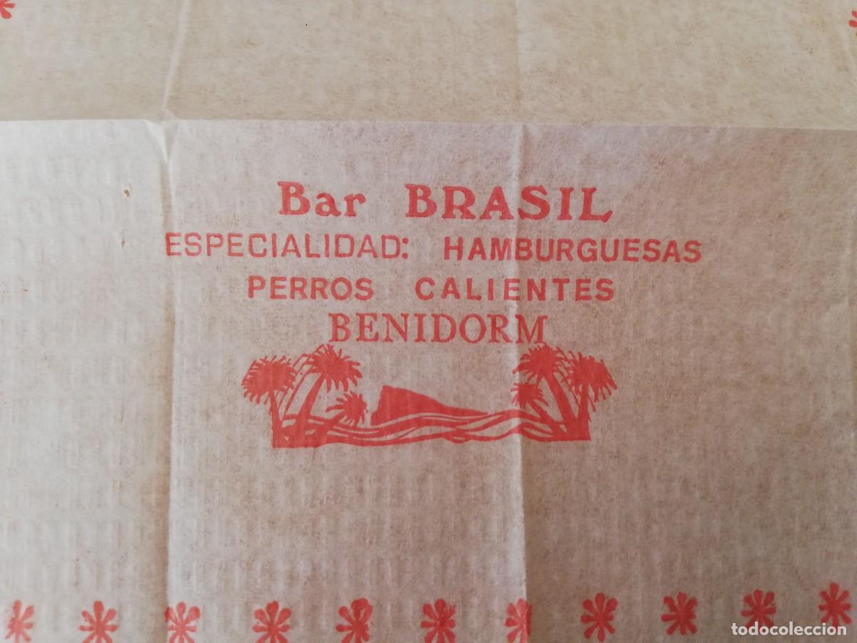 Otros Art&iacute;culos de Coleccionismo en Papel: Antigua servilleta Bar Brasil (Benidorm- Alicante)