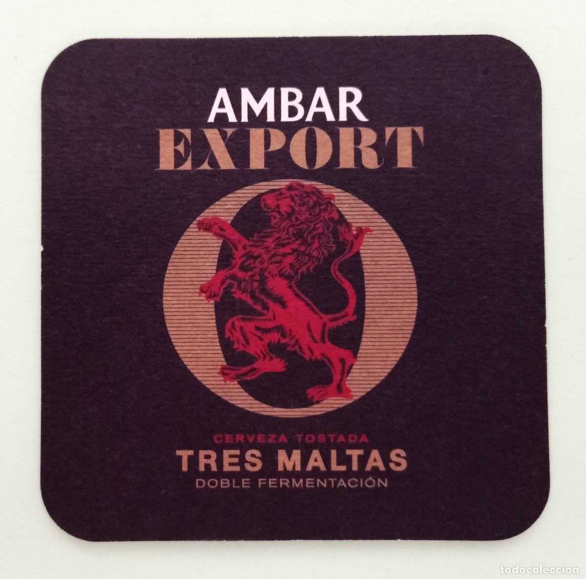 Otros Art&iacute;culos de Coleccionismo en Papel: POSAVASO CERVEZA AMBAR EXPORT (ESPA&Ntilde;A)