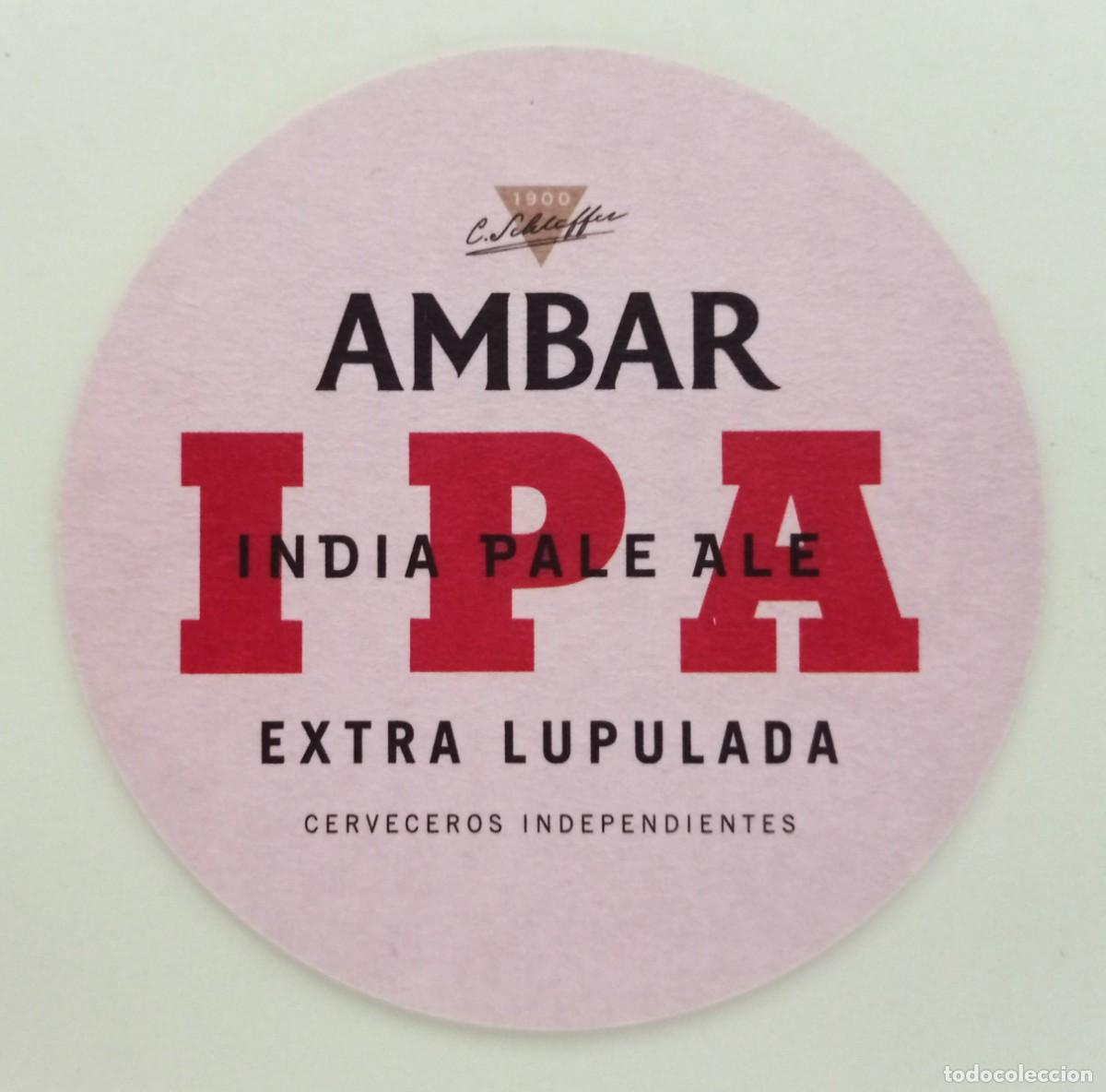 Otros Art&iacute;culos de Coleccionismo en Papel: POSAVASO CERVEZA AMBAR IPA INDIA PALE ALE (ESPA&Ntilde;A)