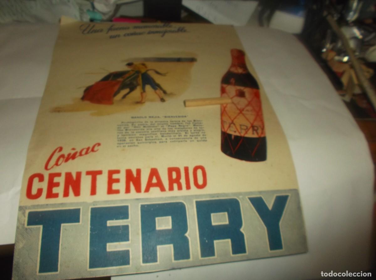 Otros Art&iacute;culos de Coleccionismo en Papel: RECORTE PUBLI.A&Ntilde;O 1950.- BRANDY-CO&Ntilde;AC CENTENARIO TERRY(TORERO M.MEJIA BIENVENIDA)PUERTO SANTA MAR&Iacute;A
