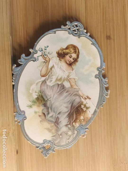 Paper Collecting Others: EL REPARTIDOR DE LA MUJER EN SU CASA-FELICITACION ANTIGUA TROQUELADA-VER FOTOS-(105.776)
