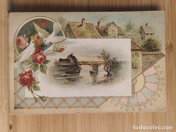 Paper Collecting Others: LOS DEPENDIENTES DE LA PELUQUERIA DE BENITO SABATE-FELICITACION ANTIGUA-VER FOTOS-(105.777)