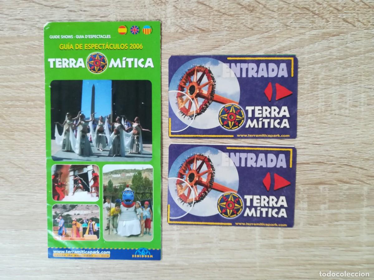 Sammelleidenschaft Andere Papierartikel: LOTE 2 ENTRADAS Y FOLLETO TERRA M&Iacute;TICA, BENIDORM (ALICANTE) - A&Ntilde;O 2006.
