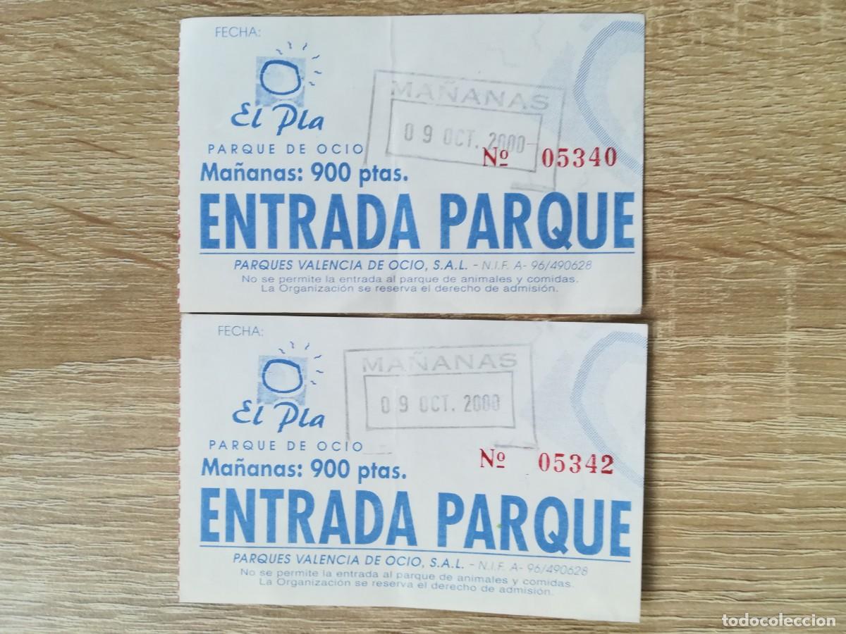 Sammelleidenschaft Andere Papierartikel: LOTE 2 ENTRADAS PARQUE EL PLA - ESTIVELLA (VAL&Egrave;NCIA) - A&Ntilde;O 2000.