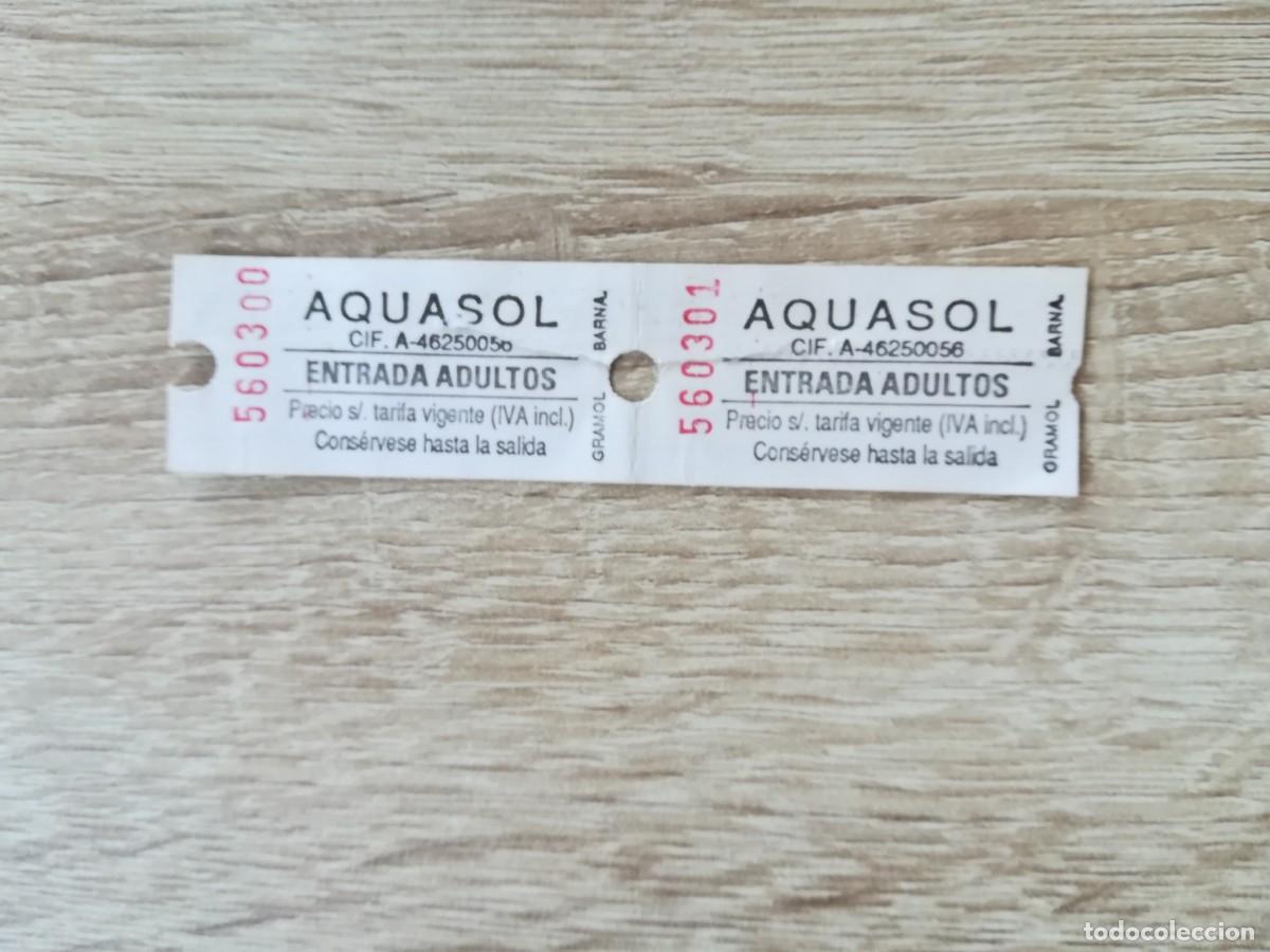Sammelleidenschaft Andere Papierartikel: LOTE DOS ENTRADAS CORRELATIVAS, DE AQUASOL CULLERA ( VAL&Egrave;NCIA )- A&Ntilde;O 1996.
