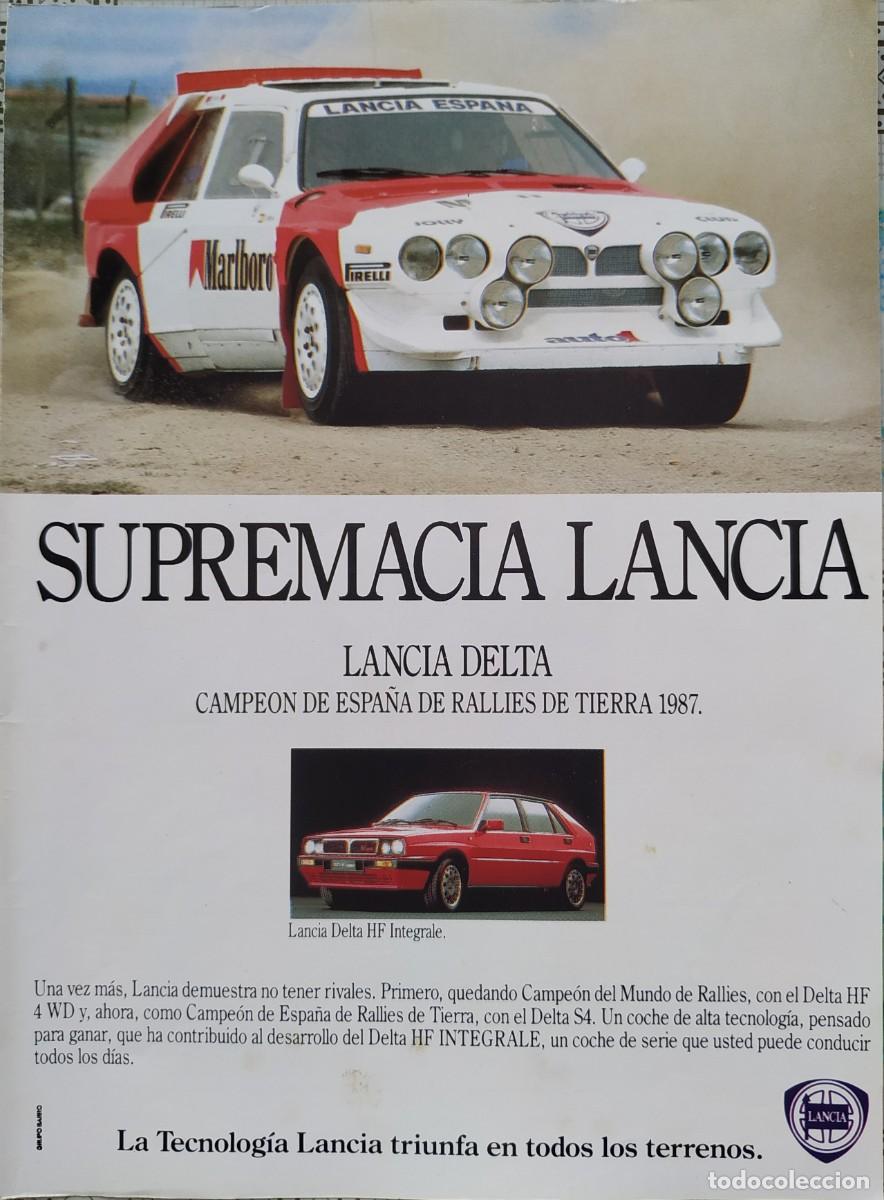 Otros Art&iacute;culos de Coleccionismo en Papel: ANTIGUO ANUNCIO PUBLICITARIO LANCIA DELTA