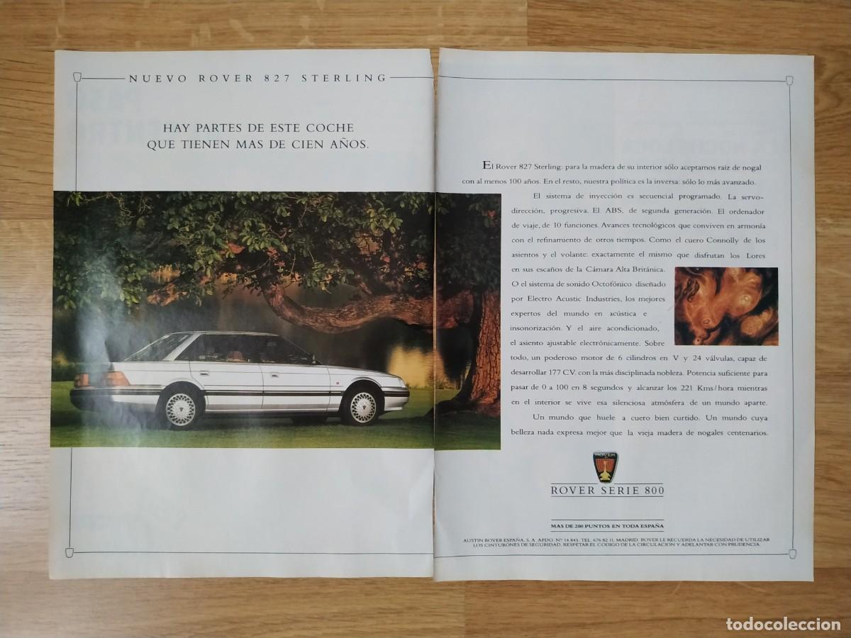 Otros art&iacute;culos de coleccionismo en papel: ANTIGUO ANUNCIO PUBLICITARIO DOBLE ROVER 827 STERLING