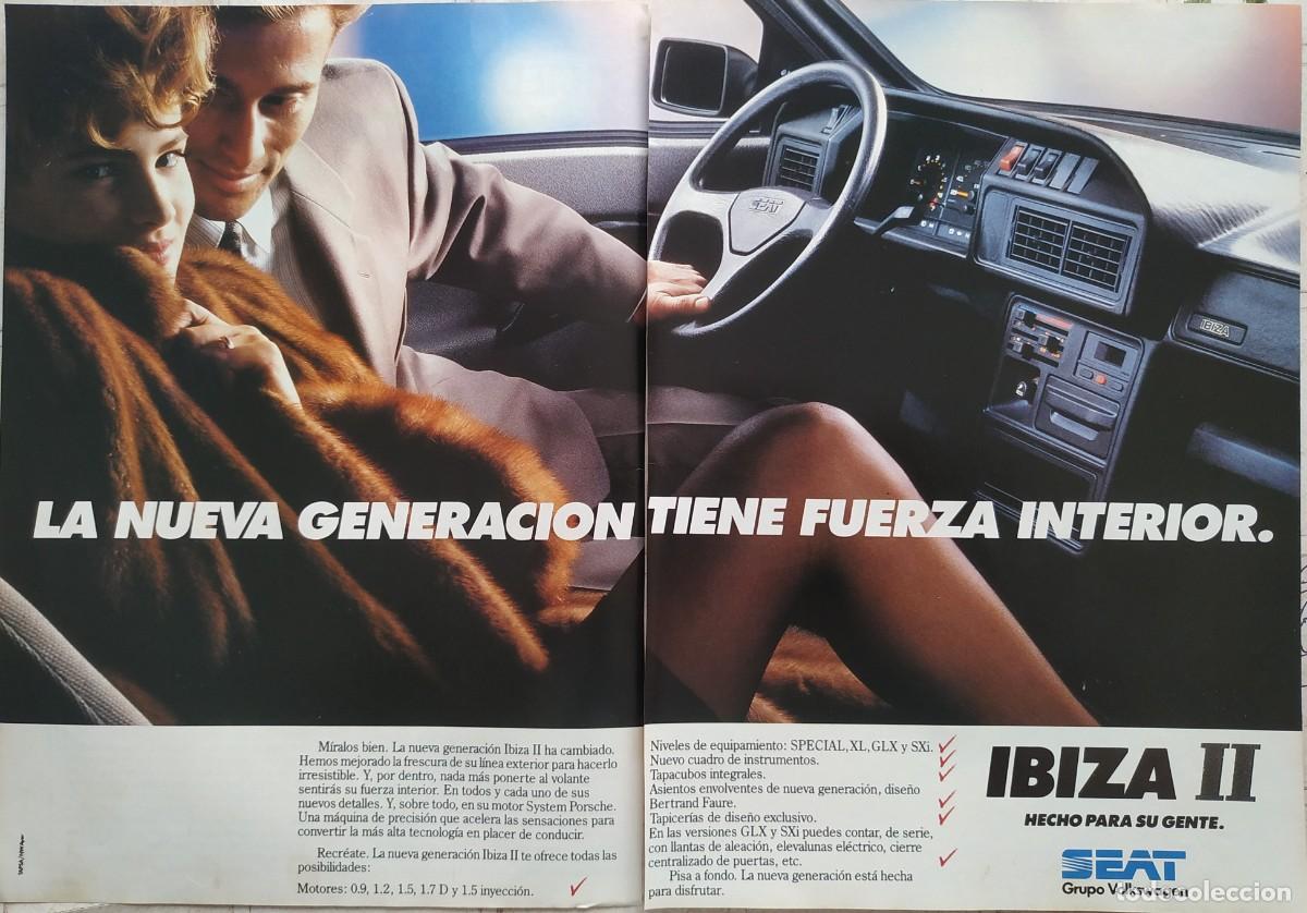 Otros art&iacute;culos de coleccionismo en papel: ANTIGUO ANUNCIO PUBLICITARIO DOBLE SEAT IBIZA II