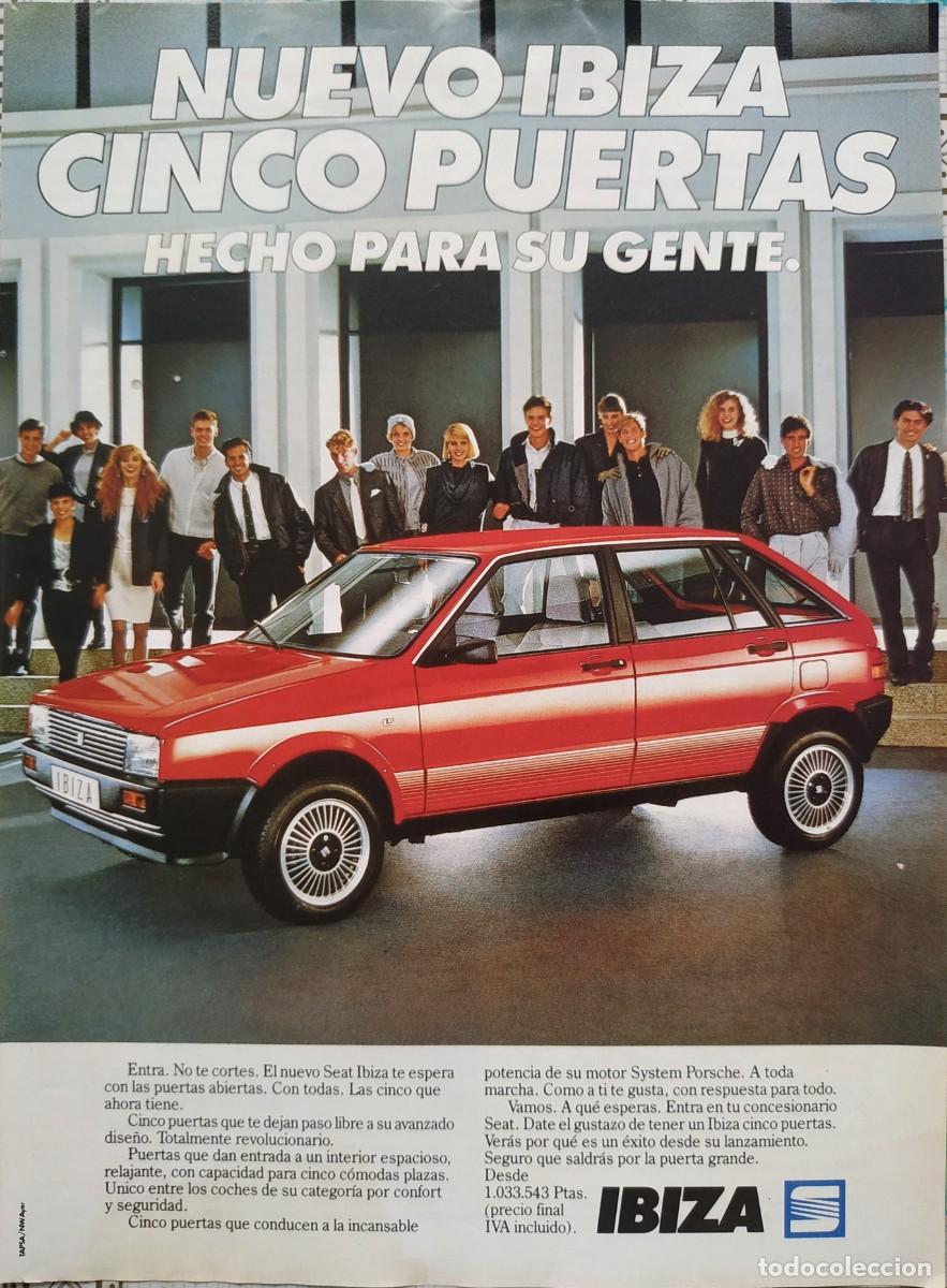 Otros art&iacute;culos de coleccionismo en papel: ANTIGUO ANUNCIO PUBLICITARIO SEAT IBIZA CINCO PUERTAS