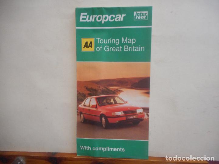 Otros Art&iacute;culos de Coleccionismo en Papel: EUROPCAR. TOURING MAP OF GREAT BRITAIN. WITH COMPLIMENTS.
