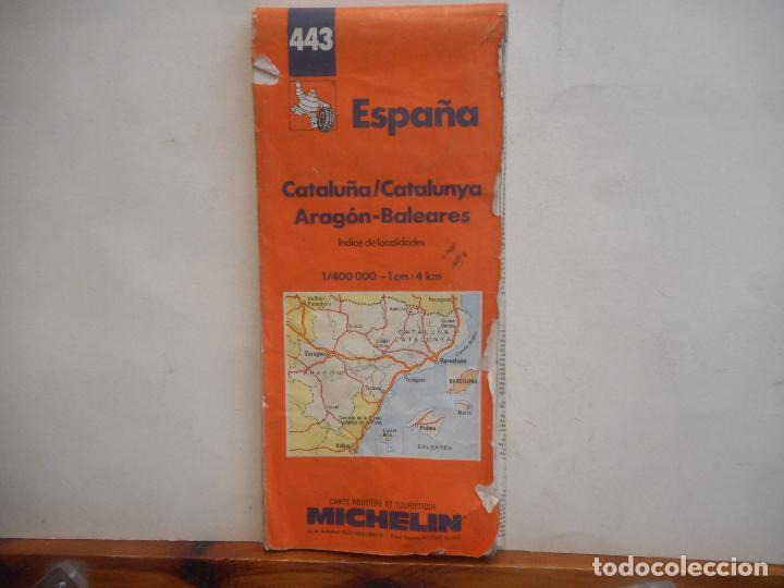 Otros Art&iacute;culos de Coleccionismo en Papel: ESPA&Ntilde;A. CATALU&Ntilde;A/CATALUNYA. ARAG&Oacute;N-BALEARES. 1/400 000-1CM:4KM. MICHELIN