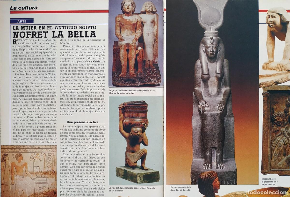 Otros art&iacute;culos de coleccionismo en papel: ANTIGUO REPORTAJE LA MUJER EN EL ANTIGUO EGIPTO NOFRET LA BELLA