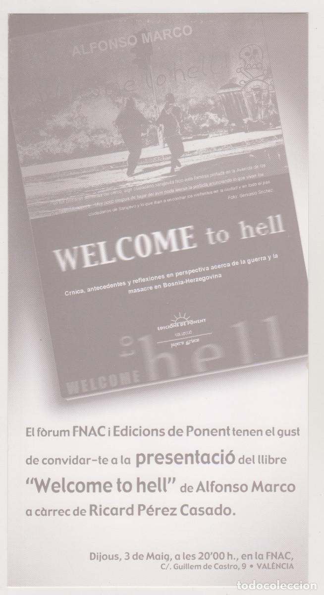 Sammelleidenschaft Andere Papierartikel: WELCOME TO HELL - TARJETA INVITACI&Oacute;N PRESENTACI&Oacute;N DEL LIBRO - PERFECTO ESTADO
