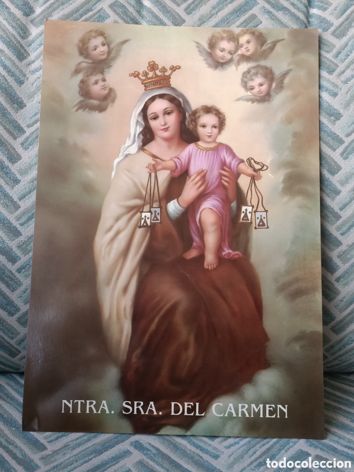 Otros art&iacute;culos de coleccionismo en papel: L&aacute;mina Virgen Nuestra Se&ntilde;ora del Carmen