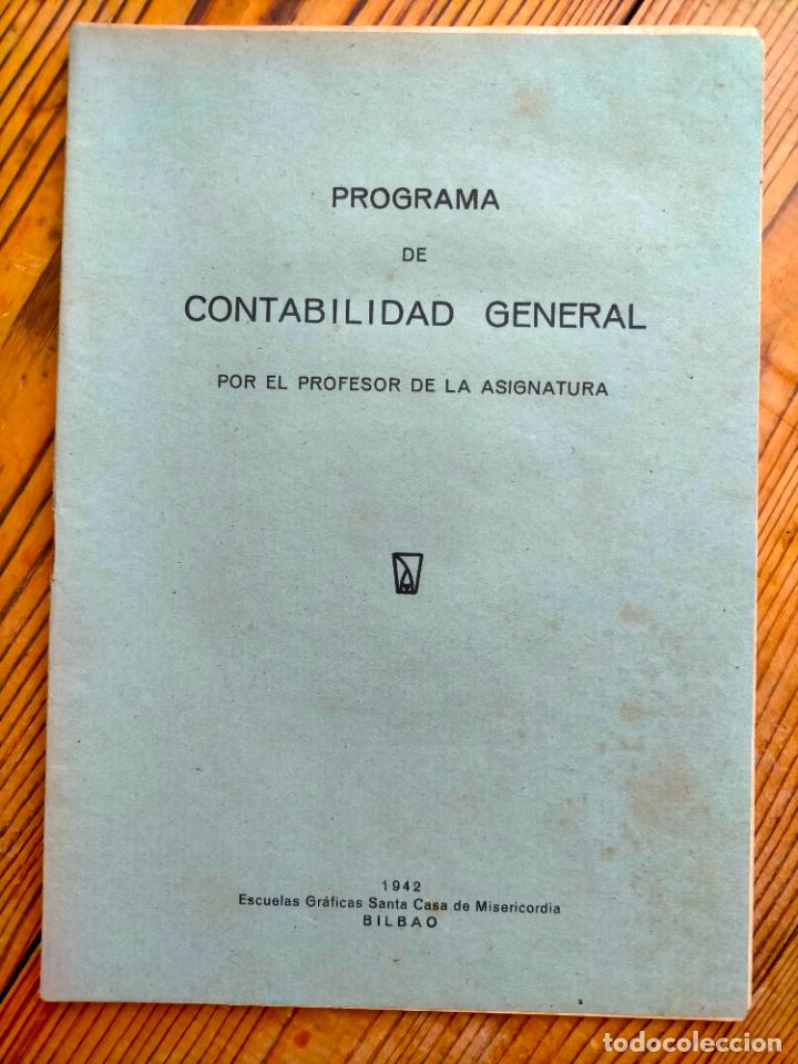Outros artigos de papel: Programa de contabilidad general por el profesor de la asignatura 1942 Escuelas gr&aacute;ficas santa Casa