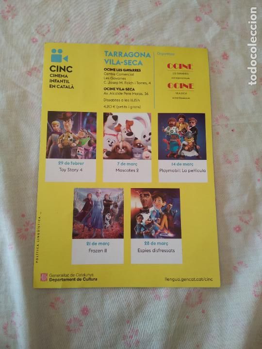Otros art&iacute;culos de coleccionismo en papel: FOLLETO DE PUBLICIDAD CINC CINEMA INFANTIL EN CATAL&Agrave; GENERALITAT DE CATALUNYA FROZEN TOY STORY