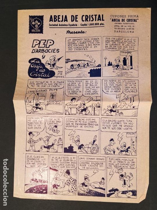 Paper Collecting Others: ABEJA DE CRISTAL SOCIEDAD ANONIMA ESPA&Ntilde;OLA-AUCA PUBLICIDAD ANTIGUA-VER FOTOS-(K-11.319)