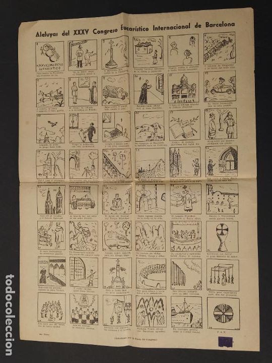 Paper Collecting Others: ALELUYAS DEL XXXV CONGRESO EUCARISTICO INTERNACIONAL-AUCA ANTIGUA-VER FOTOS-(K-11.324)
