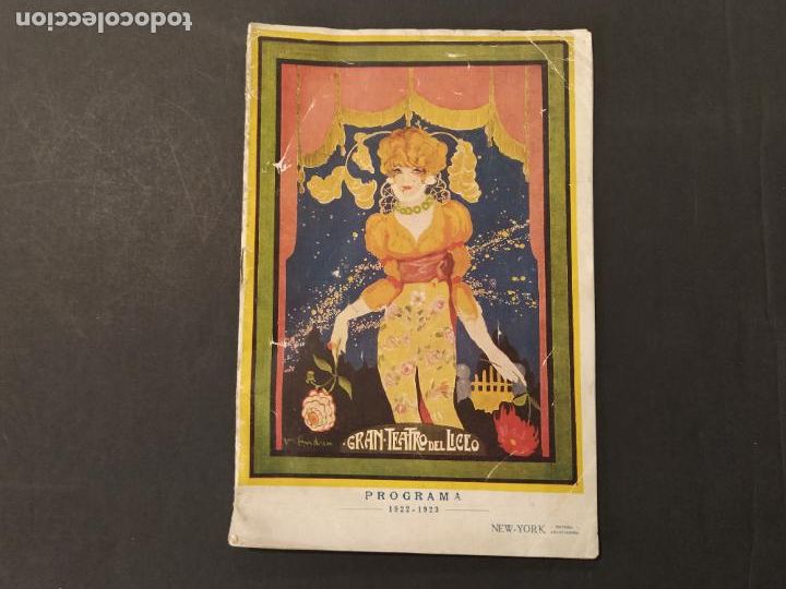 Paper Collecting Others: BARCELONA-GRAN TEATRO DEL LICEO-PROGRAMA 1922 1923-VER FOTOS-(K-11.328)