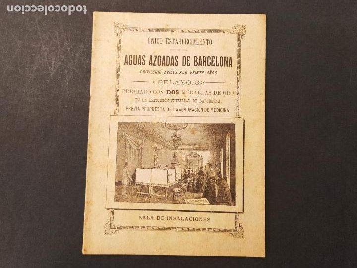 Paper Collecting Others: AGUAS AZOADAS DE BARCELONA-PRIVILEGIO AVILES-SALA DE INHALACIONES-VER FOTOS-(K-11.332)