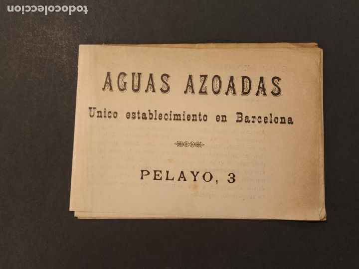 Sammelleidenschaft Andere Papierartikel: AGUAS AZOADAS DE BARCELONA-PUBLICIDAD ANTIGUA-VER FOTOS-(K-11.340)