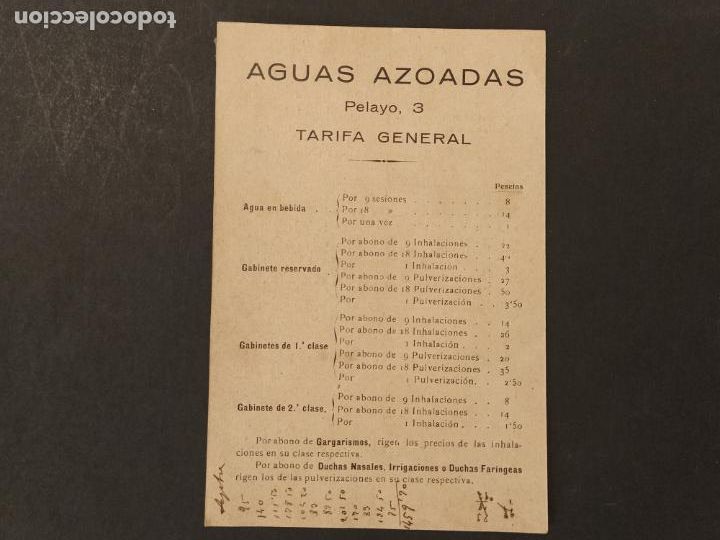 Altri oggetti di carta: AGUAS AZOADAS DE BARCELONA-PUBLICIDAD ANTIGUA-VER FOTOS-(K-11.343)