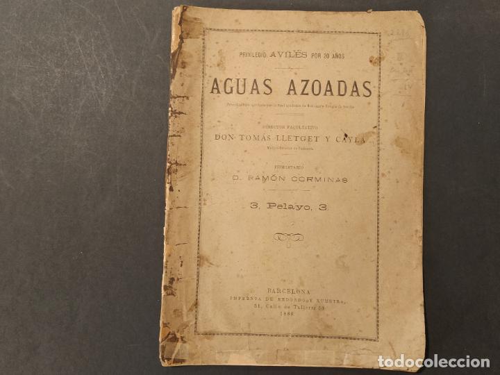 Otros Art&iacute;culos de Coleccionismo en Papel: AGUAS AZOADAS DE BARCELONA-PRIVILEGIO AVILES-PUBLICIDAD ANTIGUA-VER FOTOS-(K-11.357)