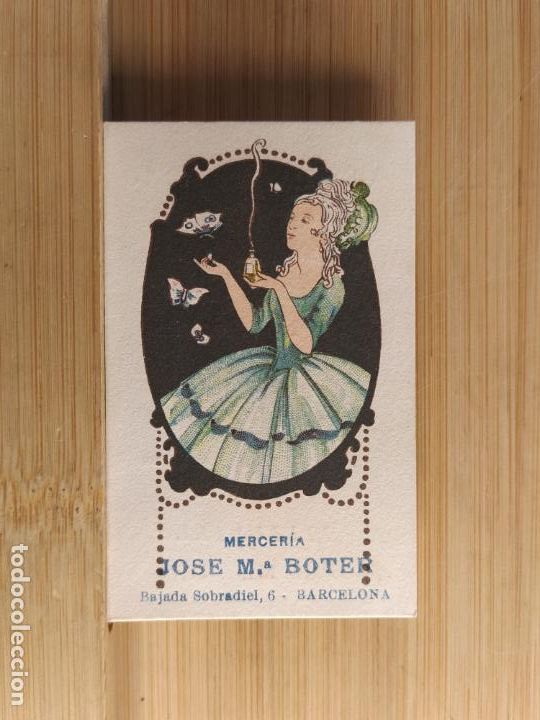 Otros Art&iacute;culos de Coleccionismo en Papel: BARCELONA-MERCERIA JOSE M&ordf; BOTET-PERFUMERIA PARERA-TARJETA PUBLICIDAD ANTIGUA-VER FOTOS-(105.991)