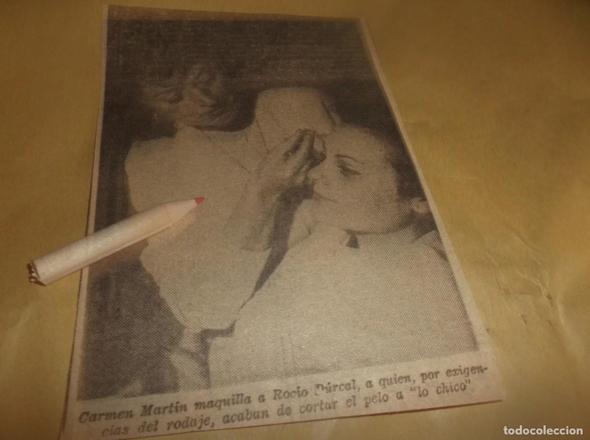 Otros Art&iacute;culos de Coleccionismo en Papel: RECORTE A&Ntilde;O 1964.- CARMEN MART&Iacute;N MAQUILLA A ROC&Iacute;O D&Uacute;RCAL