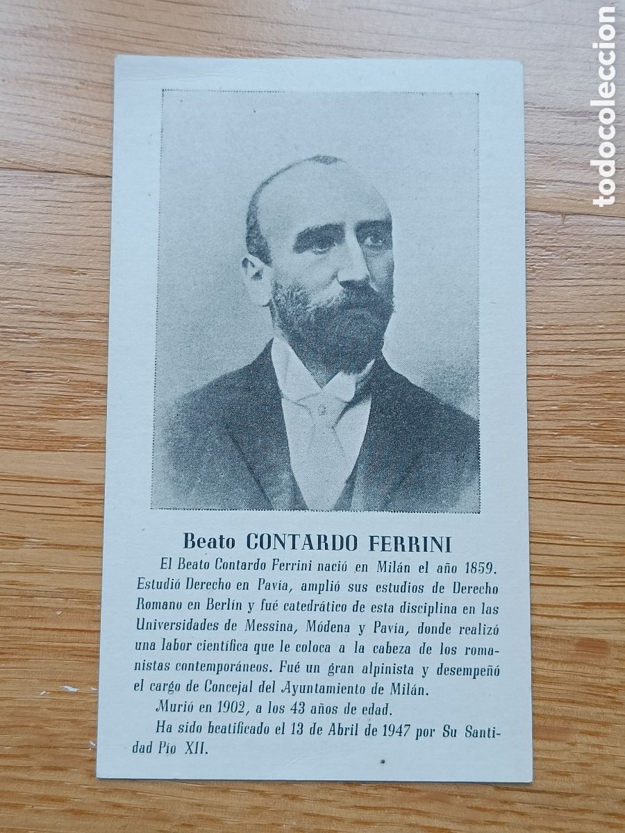 Altri oggetti di carta: Beato Contardo Ferrini, colegio Mayor Cardenal Belluga, universidad de Murcia 1947