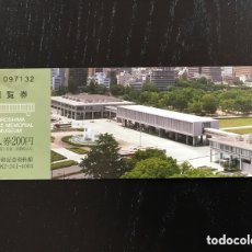 Otros Artículos de Coleccionismo en Papel: ENTRADA HIROSHIMA PEACE MEMORIAL MUSEUM JAPÓN 2018