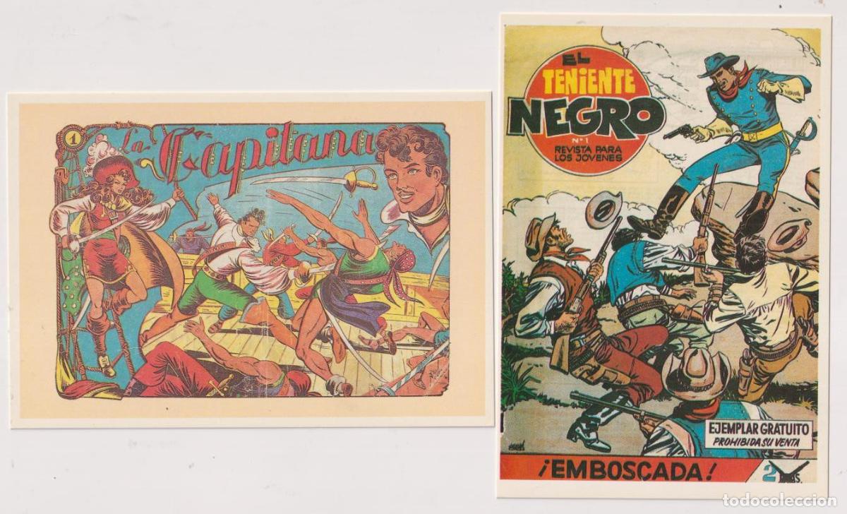 Collectionnisme Papier divers: Lote de 2 Tarjetas Portadas n&ordm; 1: La Capitana y El Teniente Negro