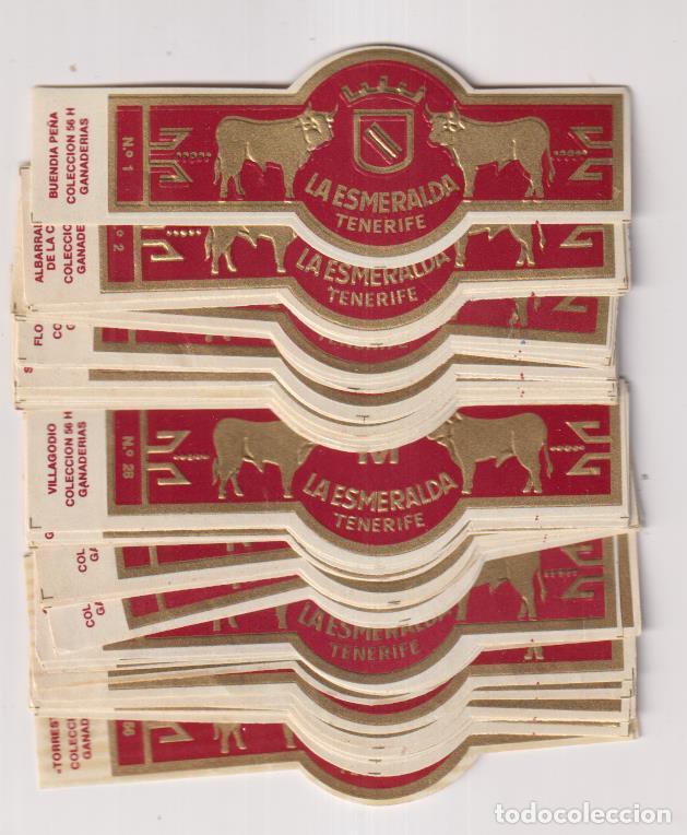 Collectionnisme Papier divers: Vitola La Esmeralda. Hierros de Ganader&iacute;as Antiguas y Modernas. Completa 56 vitolas