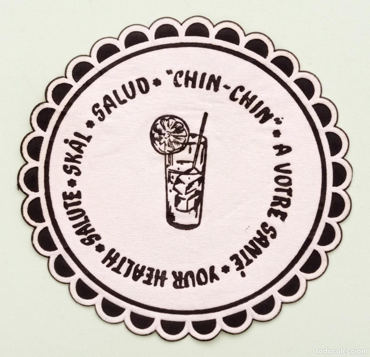 Outros artigos de papel: ANTIGUO POSAVASOS CELULOSA. PUB Y BAR ''CHIN-CHIN'' (BARCELONA) (ESPA&Ntilde;A)