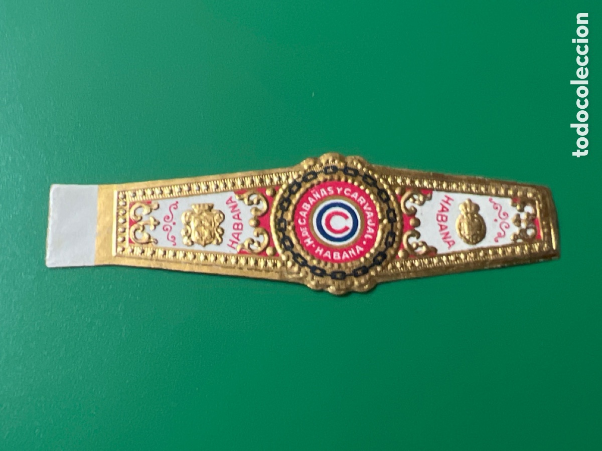 Otros Art&iacute;culos de Coleccionismo en Papel: V2563. Vitolas - Vitola Caba&ntilde;as y Carvajal- Bagues de Cigare Cigar Bands Anciennes Bauchbinden