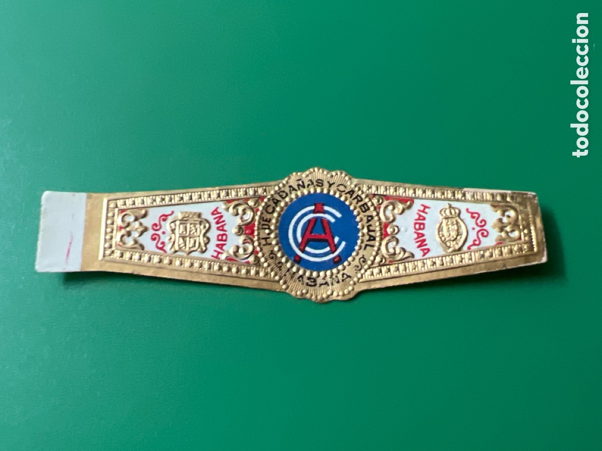 Sammelleidenschaft Andere Papierartikel: V855. Vitolas - Vitola CABA&Ntilde;AS Y CARBAJAL- Bagues de Cigare Cigar Bands Anciennes Bauchbinden