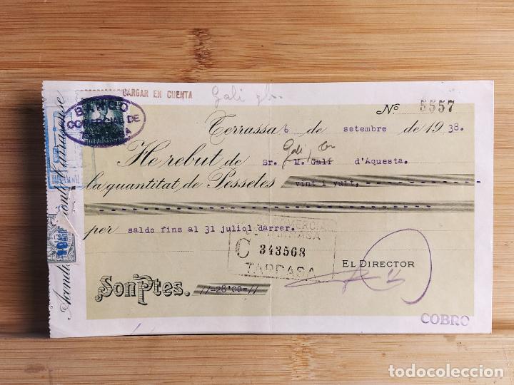 Otros Art&iacute;culos de Coleccionismo en Papel: GUERRA CIVIL-TERRASSA-BANCO COMERCIAL DE TARRASA-A&Ntilde;O 1938-VER FOTOS-(K-11.521)