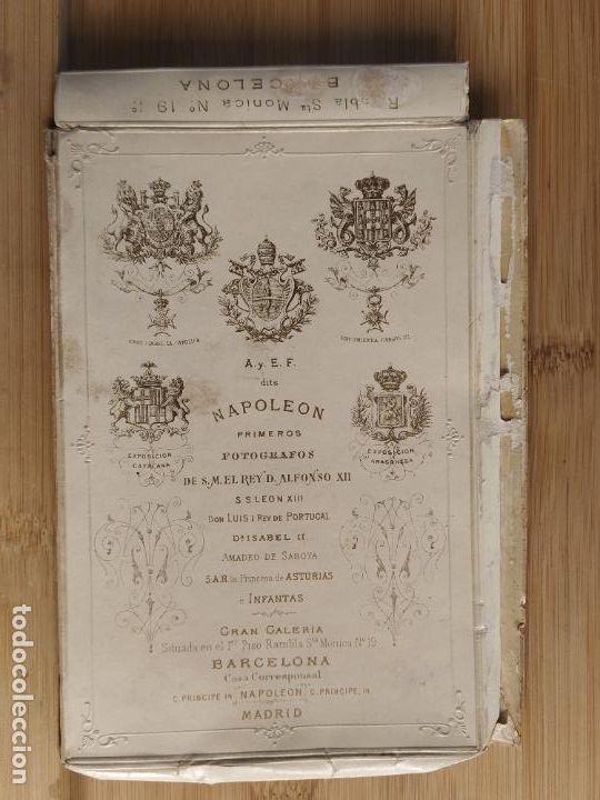 Otros Art&iacute;culos de Coleccionismo en Papel: NAPOLEON- SOBRE CARPETA VACIA PARA FOTOGRAFIASSOBRE LIENZO PLATINO-VER FOTOS-(K-11.536)
