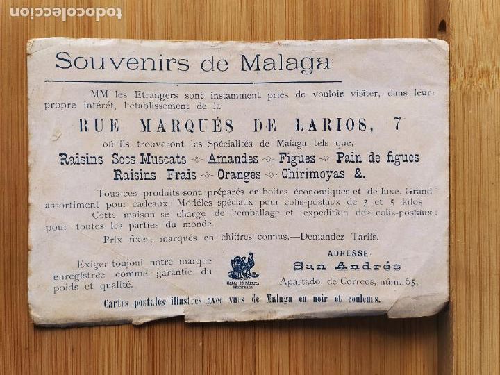 Sammelleidenschaft Andere Papierartikel: MALAGA-SOUVENIRS I FRUTAS DE MALAGA-PUBLICIDAD ANTIGUA-VER FOTOS-(K-11.556)