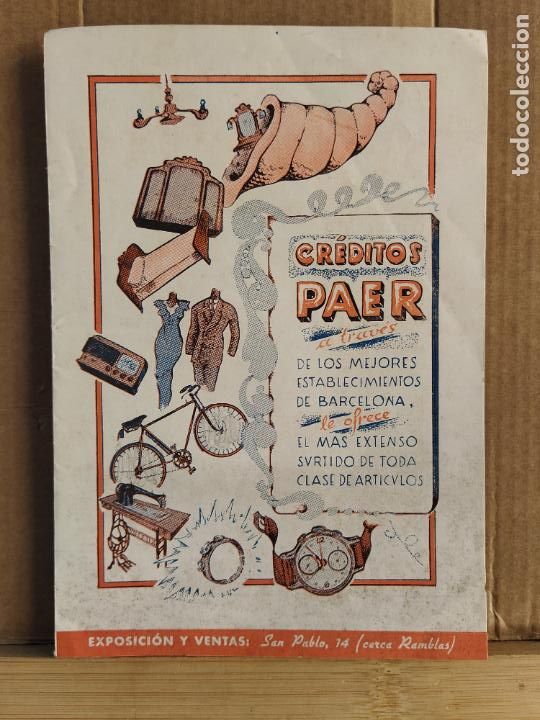 Sammelleidenschaft Andere Papierartikel: BARCELONA-CREDITOS PAER-PUBLICIDAD ANTIGUA-VER FOTOS-(K-11.580)