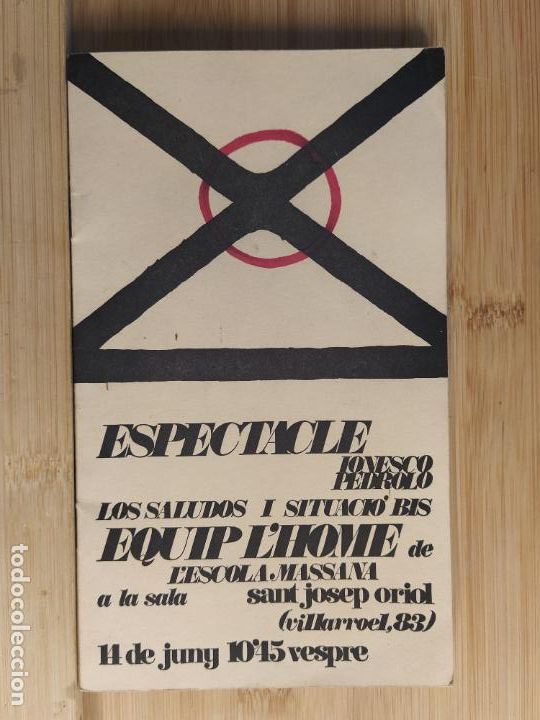 Otros Art&iacute;culos de Coleccionismo en Papel: ESPECTACEL INOESCO PEDROLO-ESCOLA MASSANA-VER FOTOS-(K-11.593)
