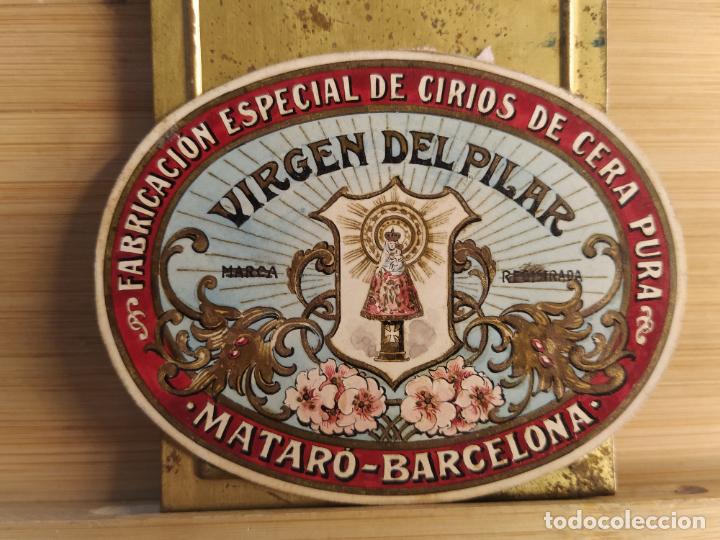 Otros Art&iacute;culos de Coleccionismo en Papel: MATARO-VIRGEN DEL PILAR-ORIGINAL PUBLICIDAD O ETIQUETA-VER FOTOS-(106.462)