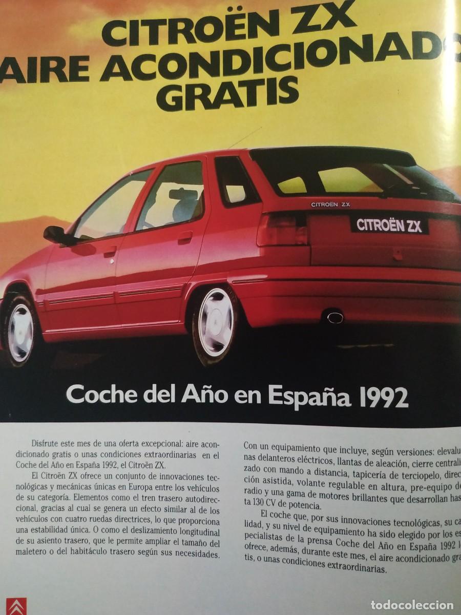 Otros Art&iacute;culos de Coleccionismo en Papel: ANTIGUO ANUNCIO CITROEN ZX AIRE ACONDICIONADO GRATIS COCHE DEL A&Ntilde;O 1992