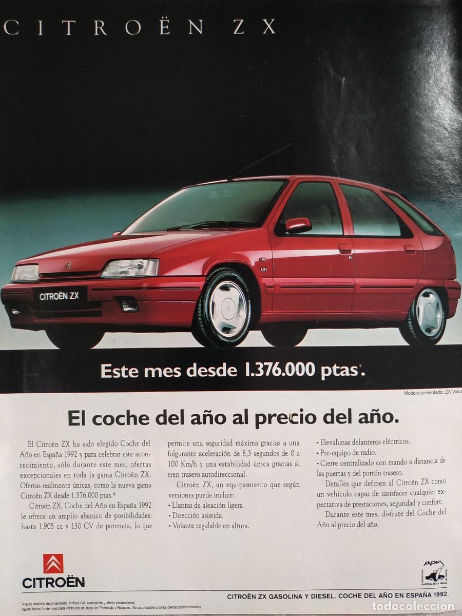 Otros Art&iacute;culos de Coleccionismo en Papel: ANTIGUO ANUNCIO CITROEN ZX
