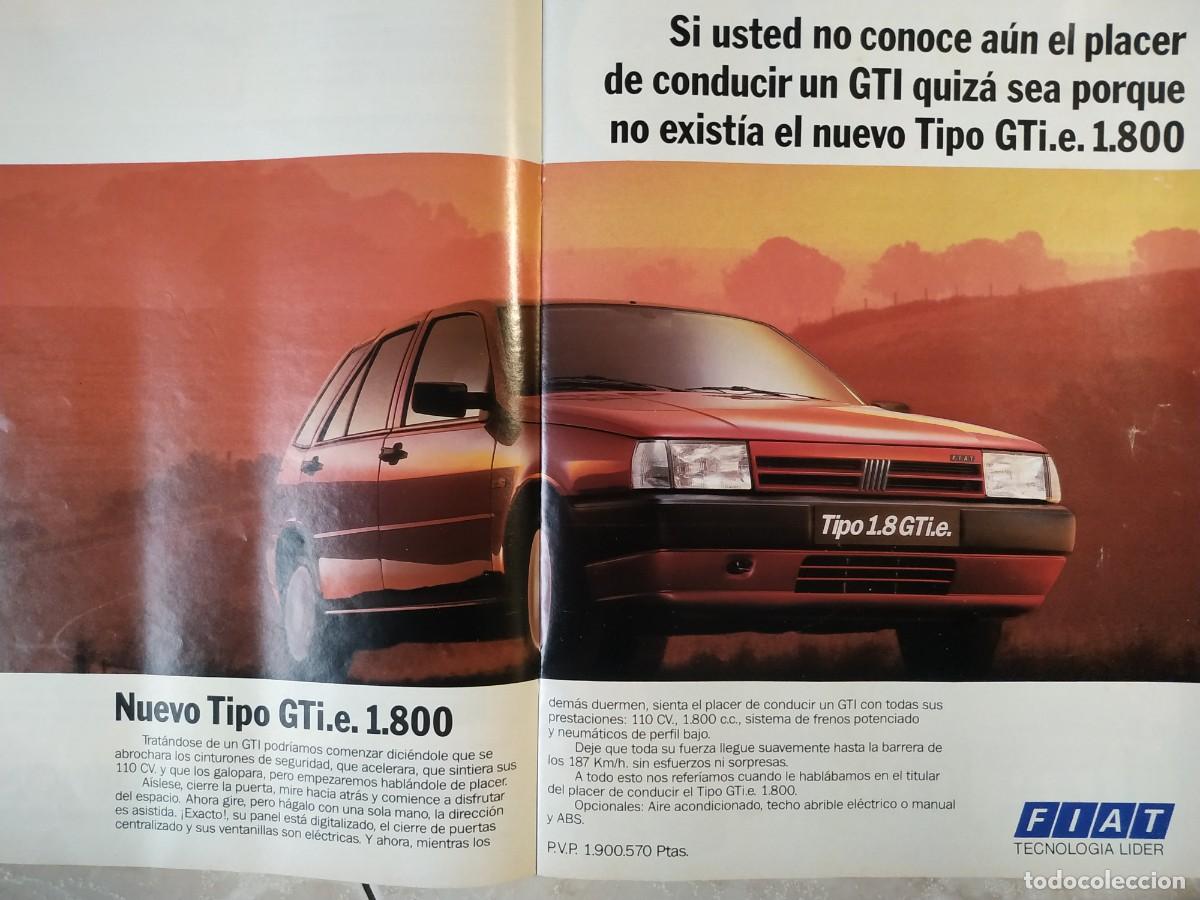 Otros Art&iacute;culos de Coleccionismo en Papel: ANTIGUO ANUNCIO DOBLE COCHE FIAT TIPO 1.8 GTI