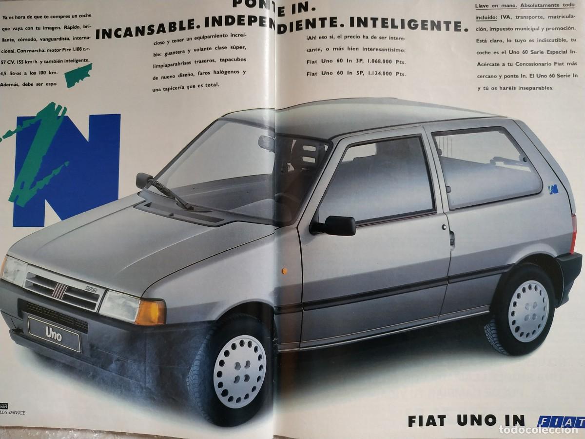 Otros Art&iacute;culos de Coleccionismo en Papel: ANTIGUO ANUNCIO DOBLE COCHE FIAT UNO IN