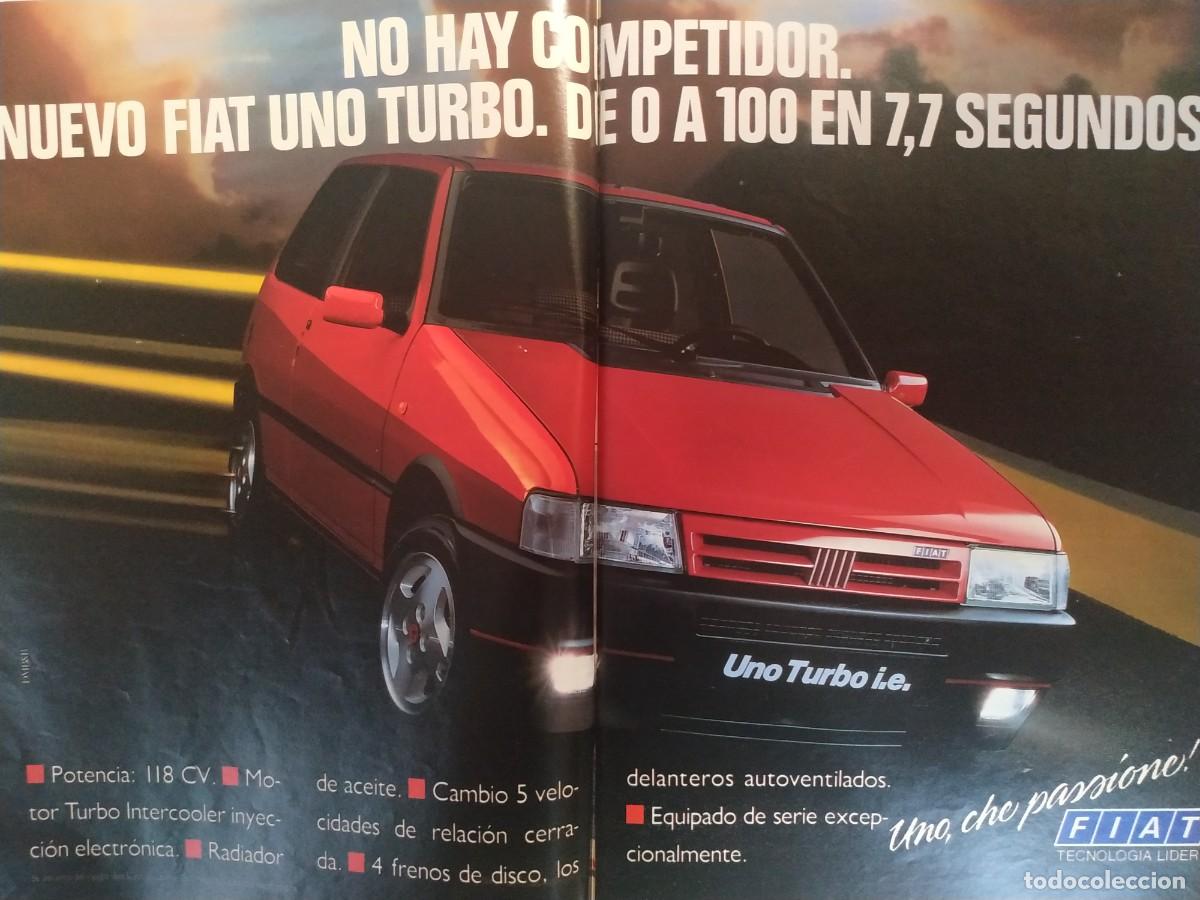 Otros Art&iacute;culos de Coleccionismo en Papel: ANTIGUO ANUNCIO DOBLE COCHE FIAT UNO TURBO