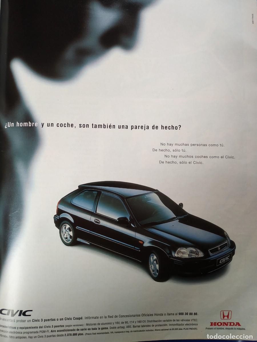Otros Art&iacute;culos de Coleccionismo en Papel: ANTIGUO ANUNCIO COCHE HONDA CIVIC